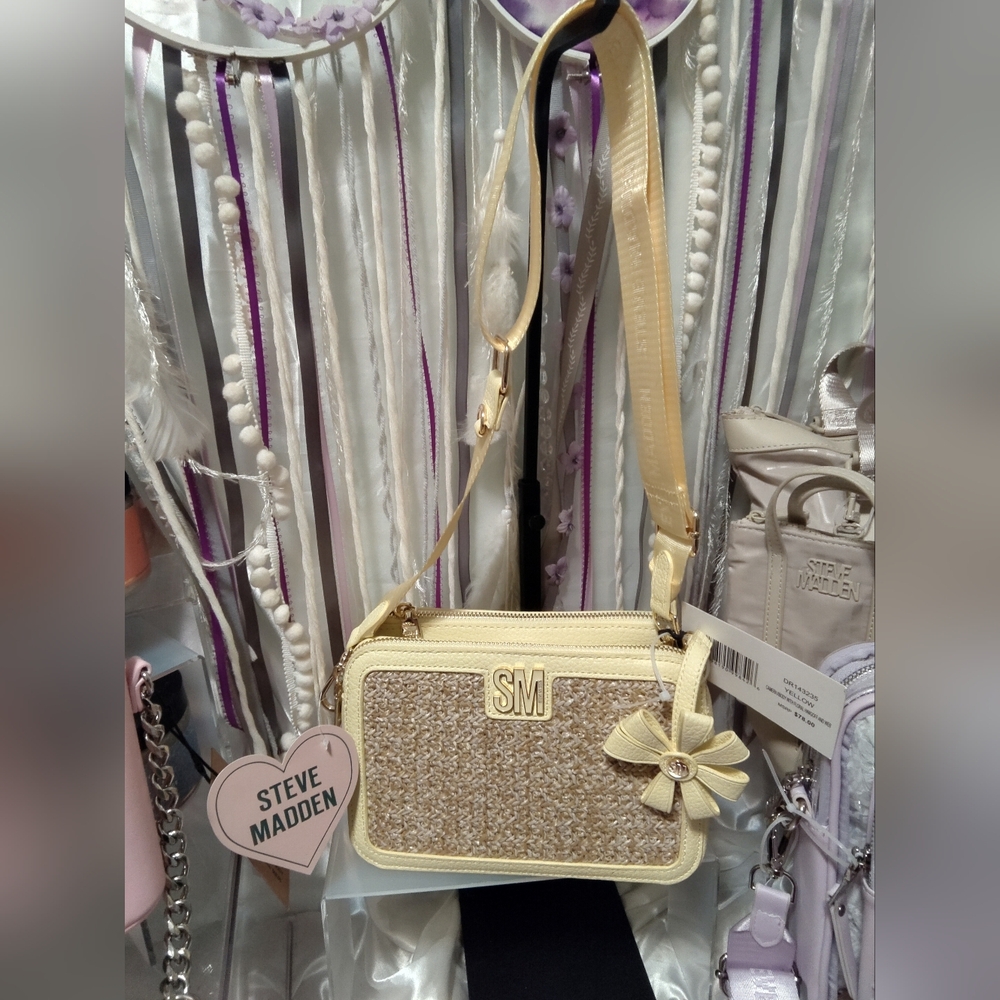 SALE!!! Steve Madden Glittery Gold and Cream Crossbody Bag